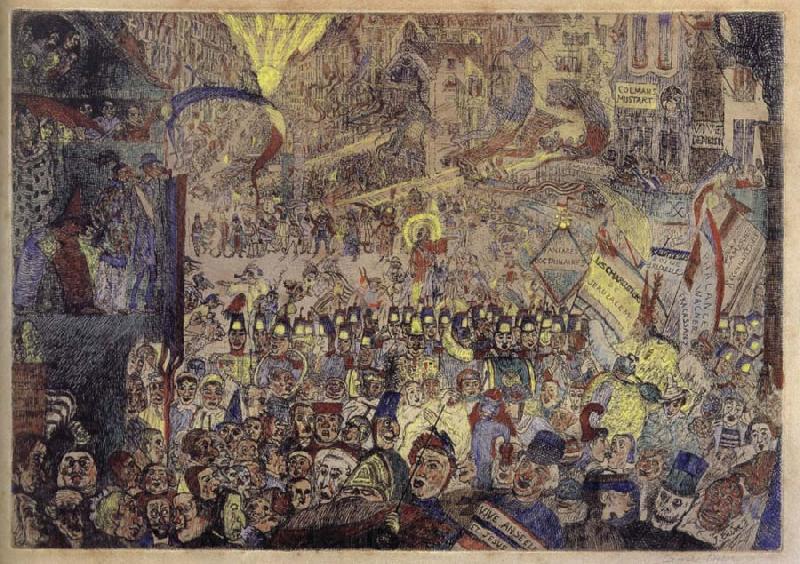 James Ensor The Entry of Christ into Brussels Spain oil painting art